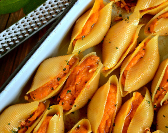 Butternut Squash Stuffed Shells with Brown Butter & Sage ciaochowbambina.com