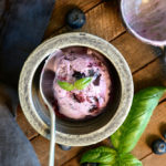 Blueberry Basil No-Churn Ice Cream ciaochowbambina.com