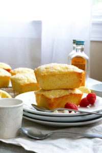 Mini Lemon Loaf Cakes with White Chocolate Chips ciaochowbambina.com