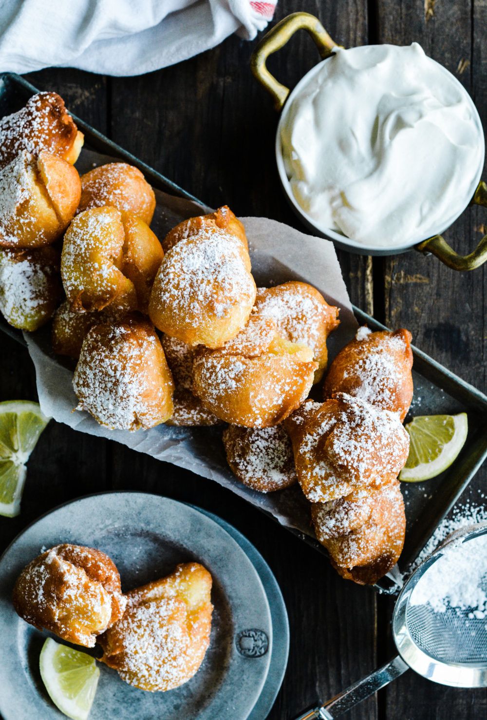 Lemon Zeppole with Homemade Whipped Cream ciaochowbambina.com