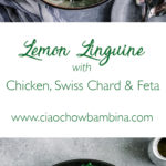 Lemon Linguine with Chicken, Swiss Chard & Feta