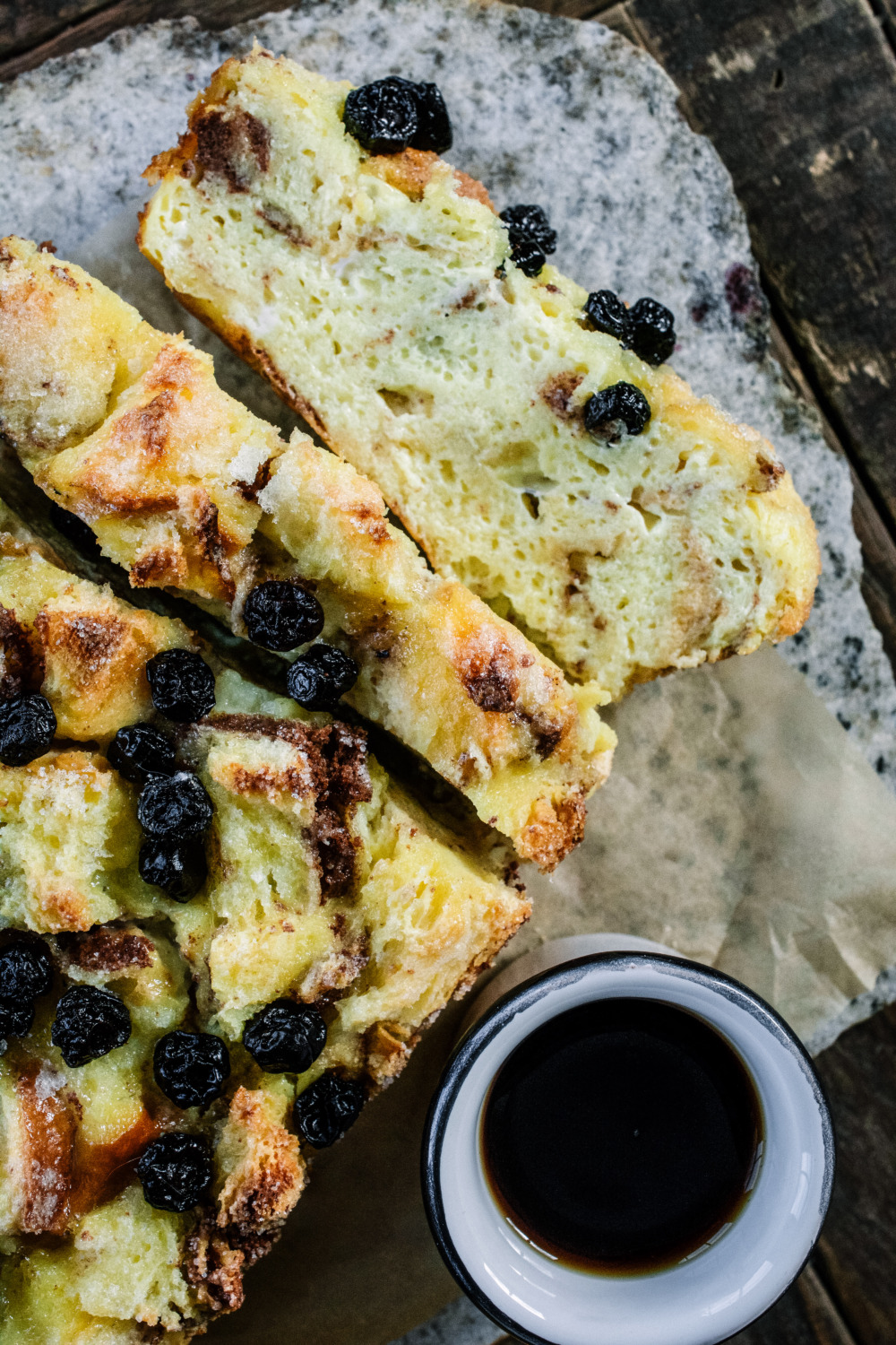 Restaurant-Style Cinnamon Bread Pudding with Blueberries