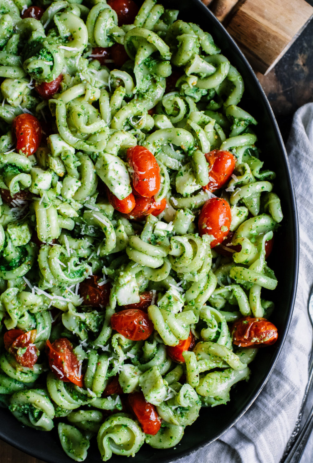 Girelle with Basil Pesto & Sautéed Tomatoes