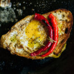 Moonstruck Eggs with Fried Italian Long Hot Peppers
