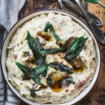 Brown Butter Mashed Red Potatoes with Roasted Garlic & Sage
